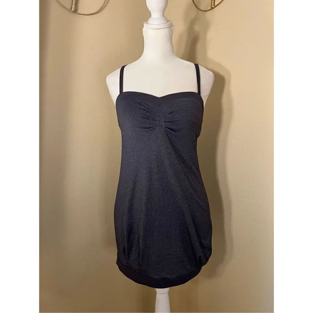 Lululemon Coal Gray Pure Focus Athletic Tank Top Size 4